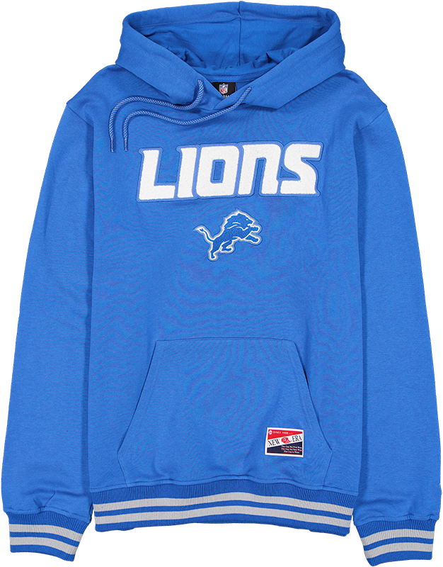 Detroit Lions Throwback Felt Logo Hoodie