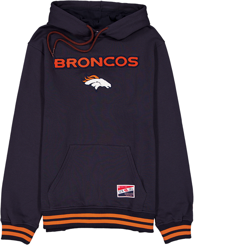 Denver Broncos Throwback Felt Logo Hoodie