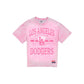 Los Angeles Dodgers Throwback Vintage Wash Women's Pink T-Shirt