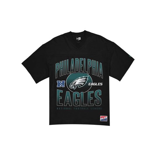 Philadelphia Eagles Throwback Black Boxy T-Shirt - New Era Cap