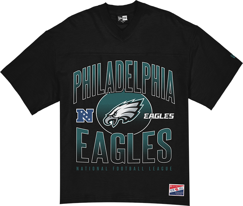 Philadelphia Eagles Throwback Black Boxy T-Shirt