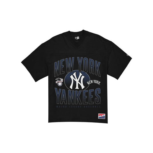 New York Yankees Throwback Black Boxy T-Shirt - New Era Cap