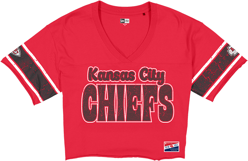 Kansas City Chiefs Throwback Women's Cropped T-Shirt