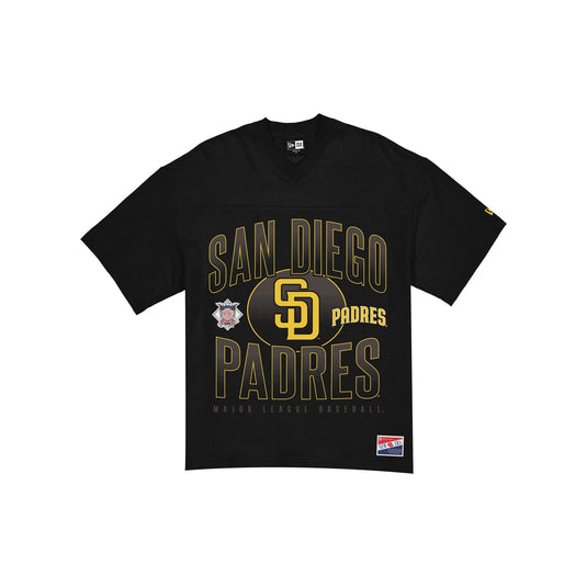 San Diego Padres Throwback Black Boxy T-Shirt - New Era Cap