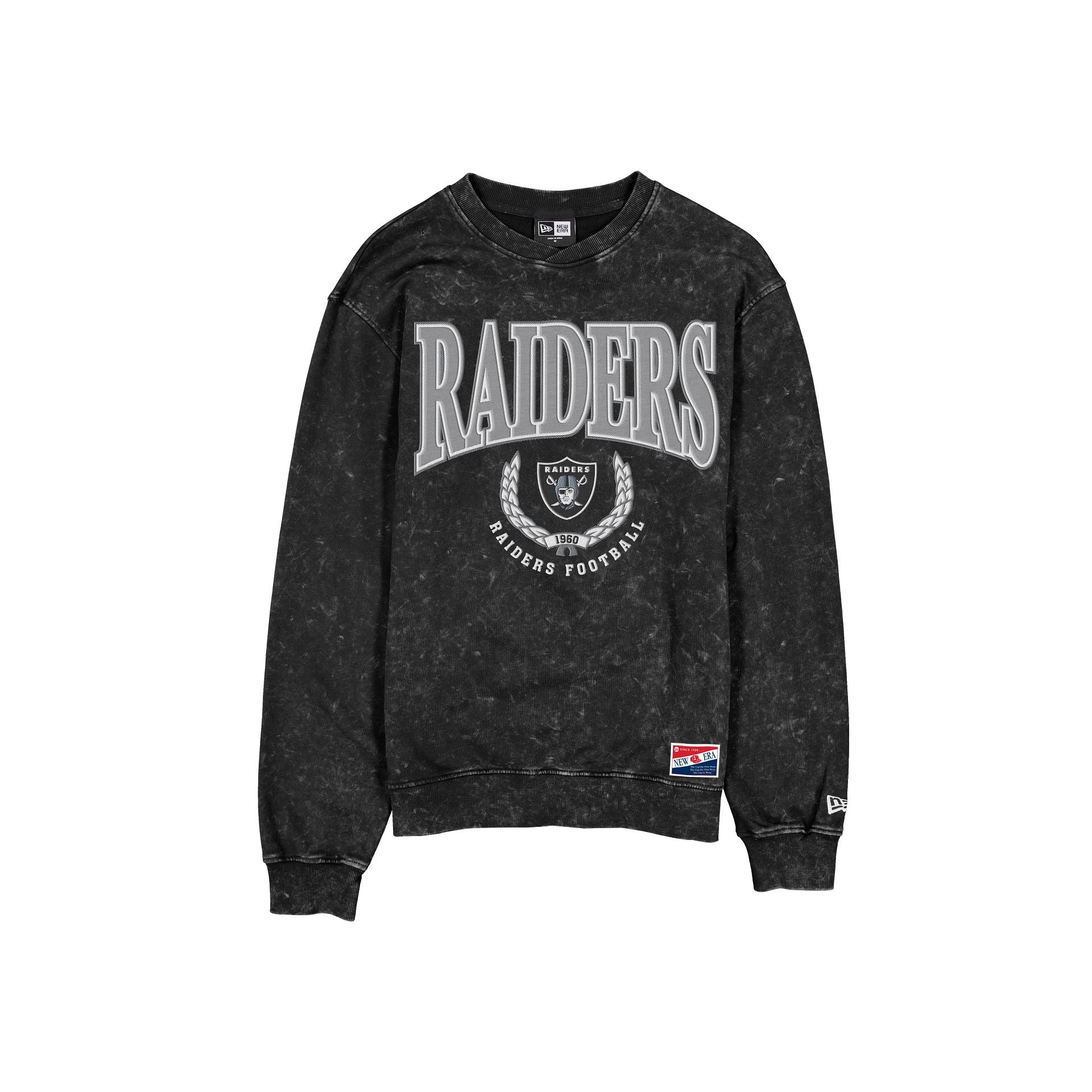 Las Vegas Raiders Throwback Mineral Wash Crewneck