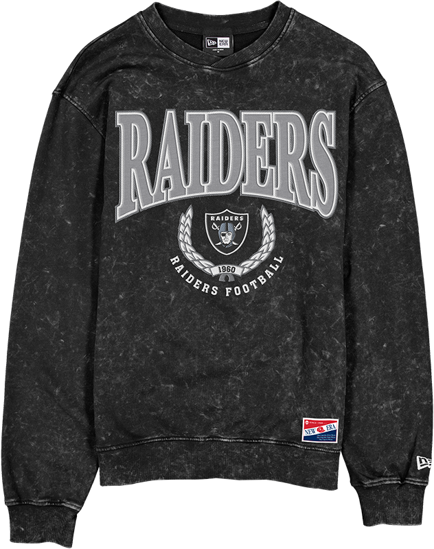 Las Vegas Raiders Throwback Mineral Wash Crewneck