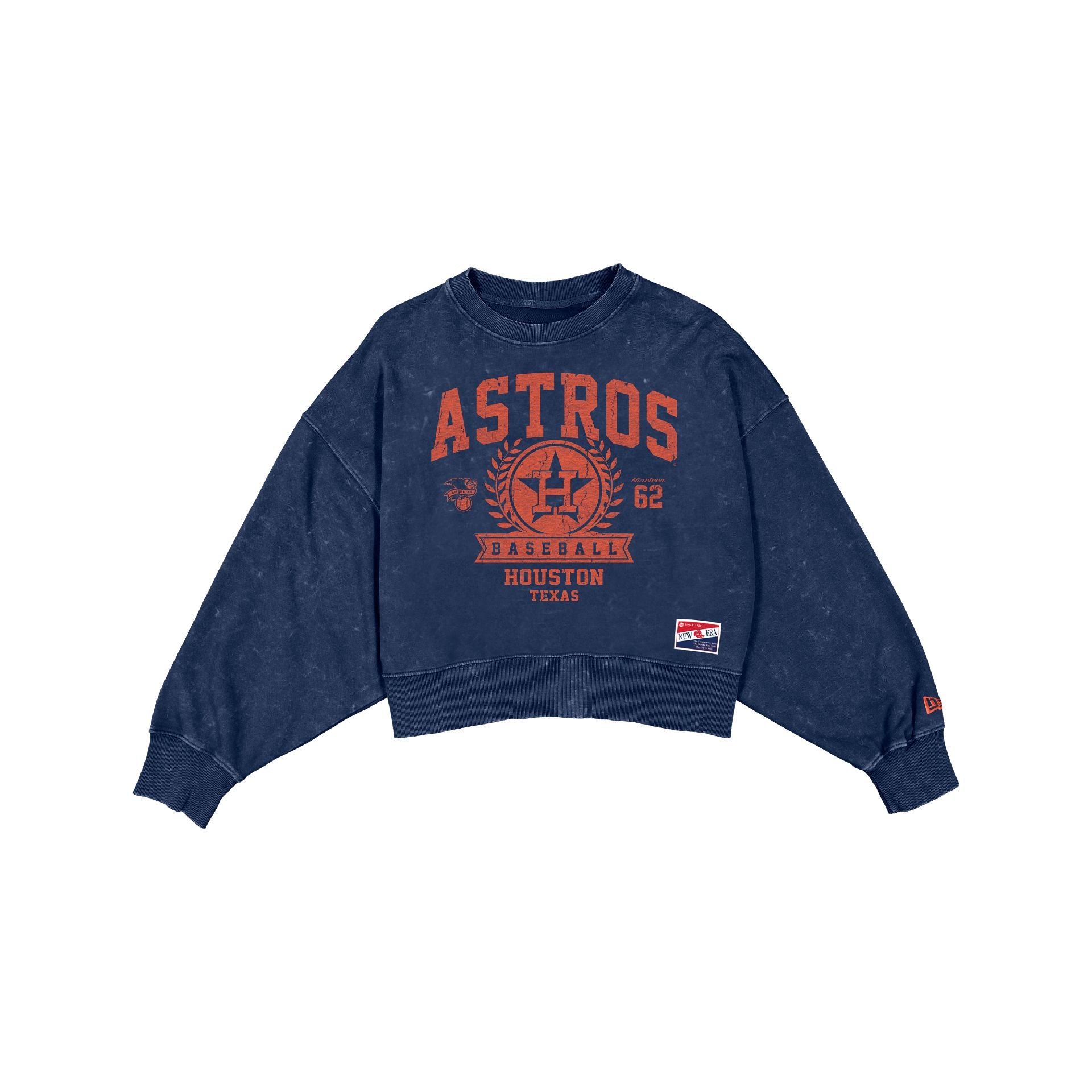 Houston Astros Throwback Women's Boxy Crewneck