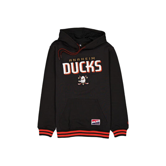 Anaheim Ducks Throwback Felt Logo Hoodie - New Era Cap