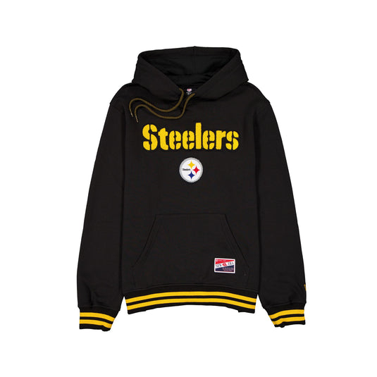 Pittsburgh Steelers Throwback Felt Logo Hoodie - New Era Cap