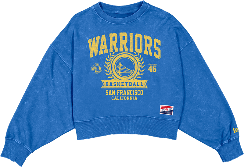 Golden State Warriors Throwback Women's Boxy Crewneck