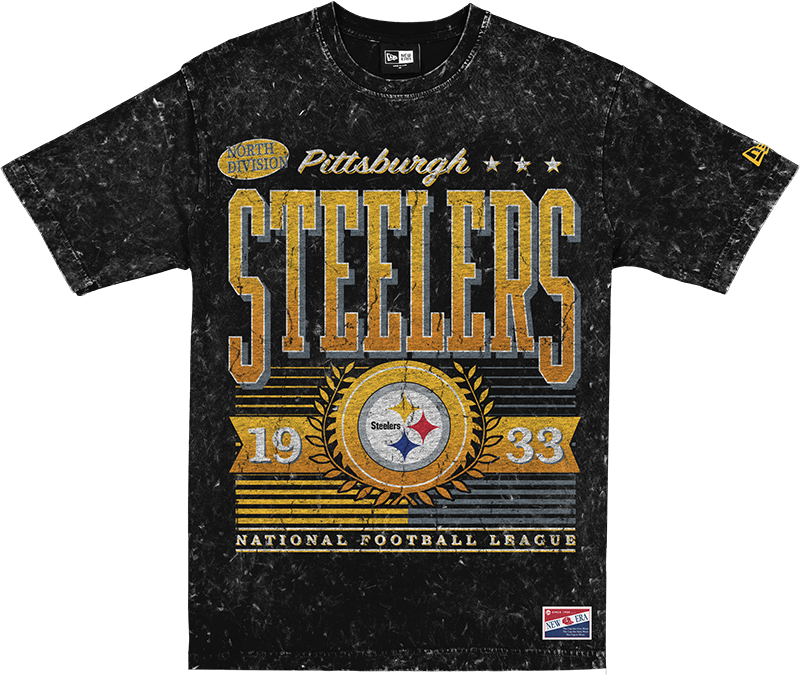 Pittsburgh Steelers Throwback Vintage Wash T-Shirt