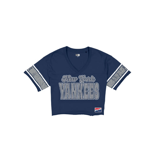 New York Yankees Throwback Women's Cropped T-Shirt - New Era Cap