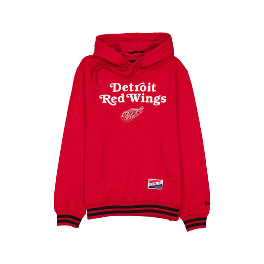 Detroit Red Wings Throwback Felt Logo Hoodie - New Era Cap
