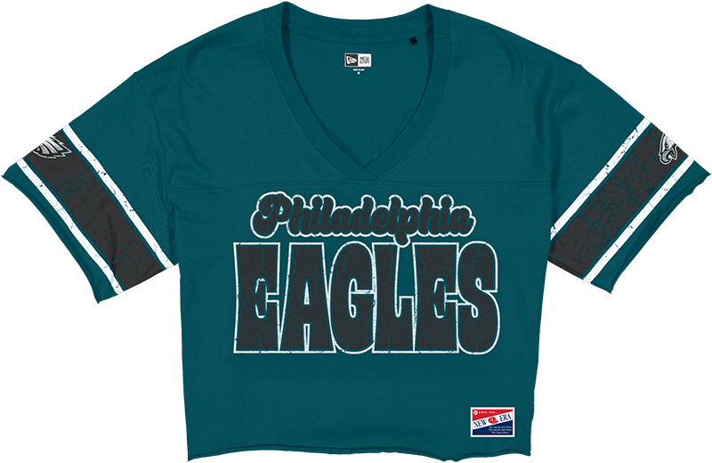 Philadelphia Eagles Throwback Women's Cropped T-Shirt