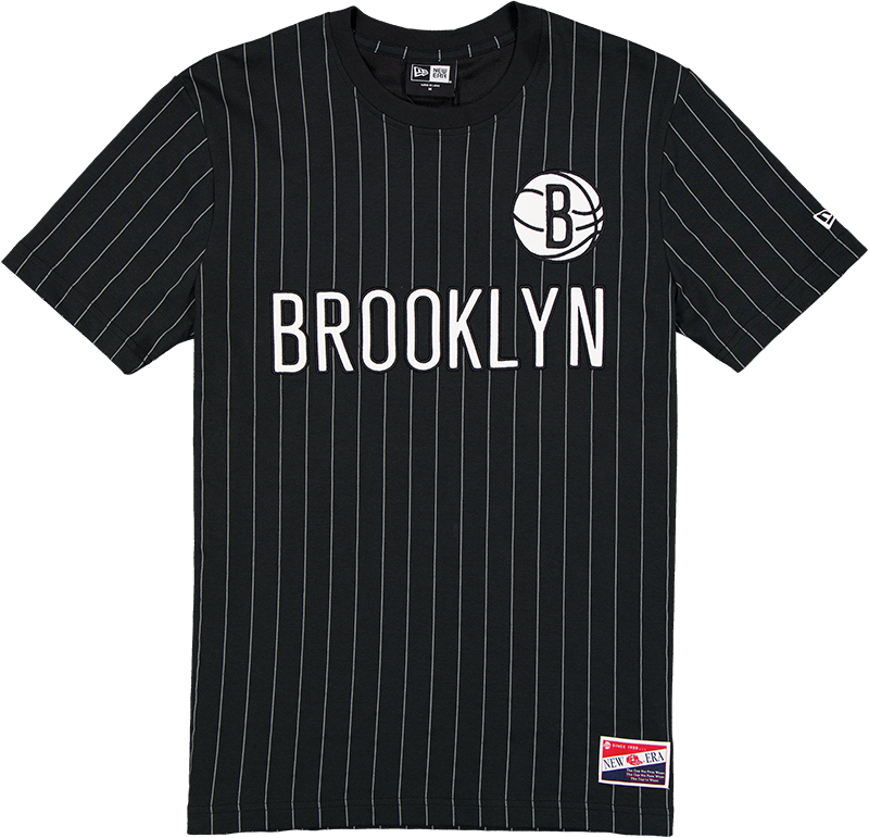 Brooklyn Nets Throwback Applique Pinstripe T-Shirt