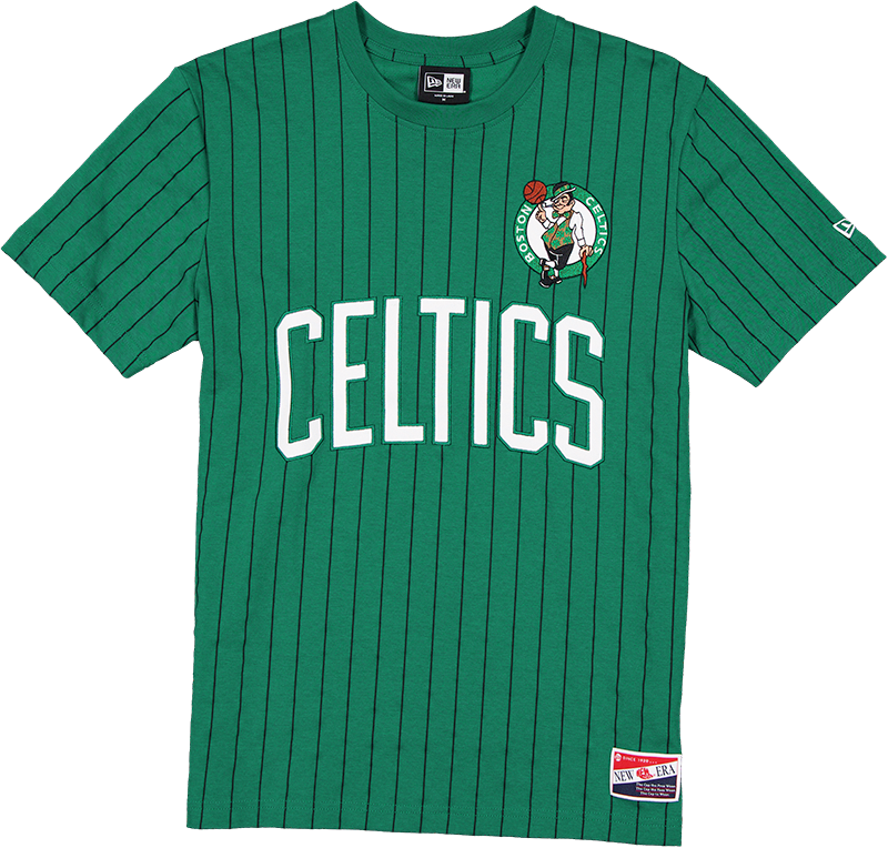 Boston Celtics Throwback Applique Pinstripe T-Shirt