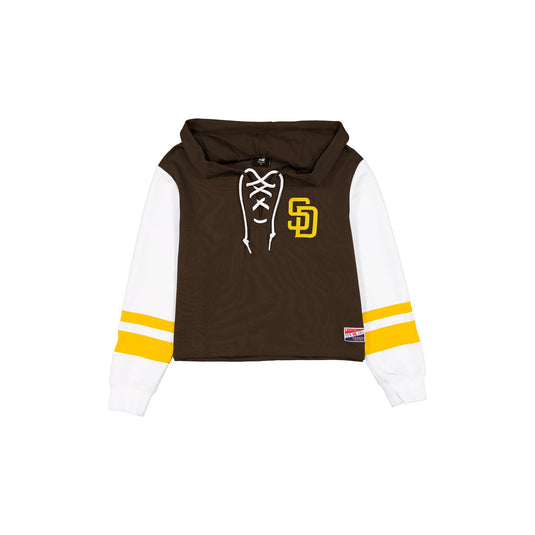 San Diego Padres Throwback Tie Women's Hoodie - New Era Cap