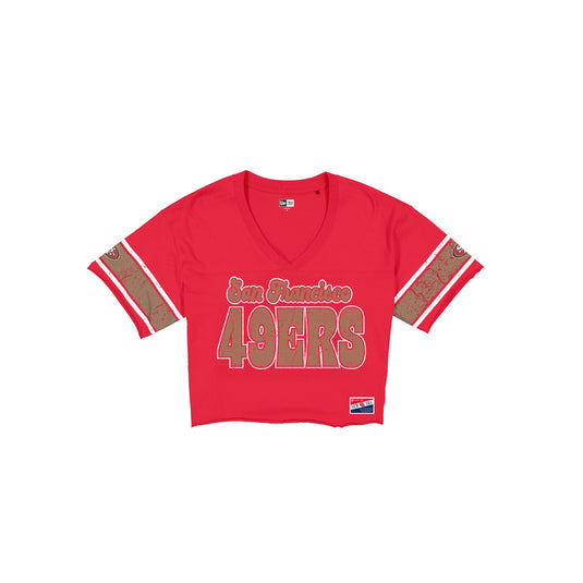 San Francisco 49ers Throwback Women's Cropped T-Shirt - New Era Cap