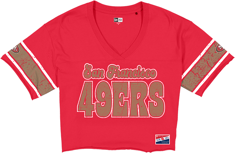 San Francisco 49ers Throwback Women's Cropped T-Shirt