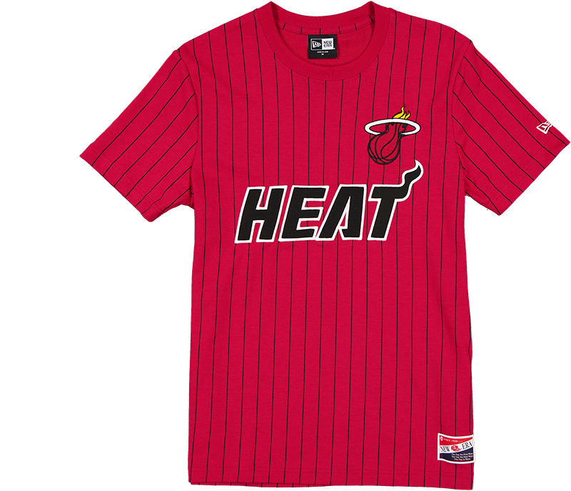 Miami Heat Throwback Applique Pinstripe T-Shirt