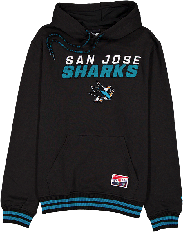 San Jose Sharks Throwback Felt Logo Hoodie