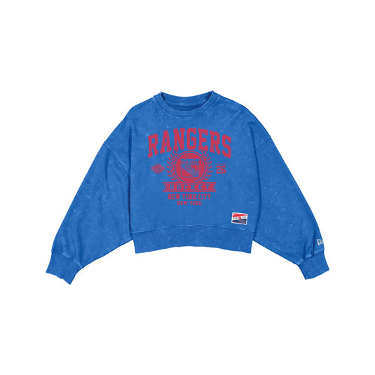 New York Rangers Throwback Women's Boxy Crewneck - New Era Cap