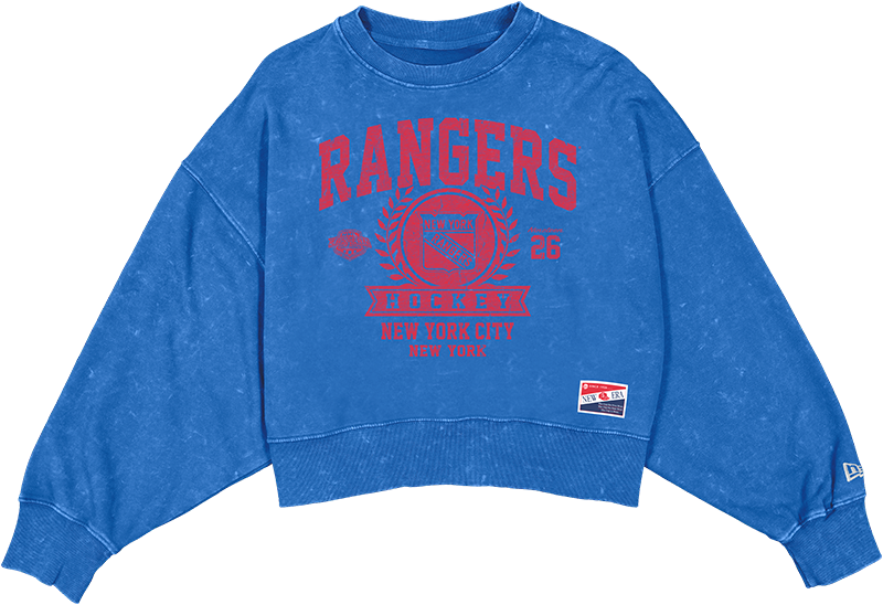 New York Rangers Throwback Women's Boxy Crewneck