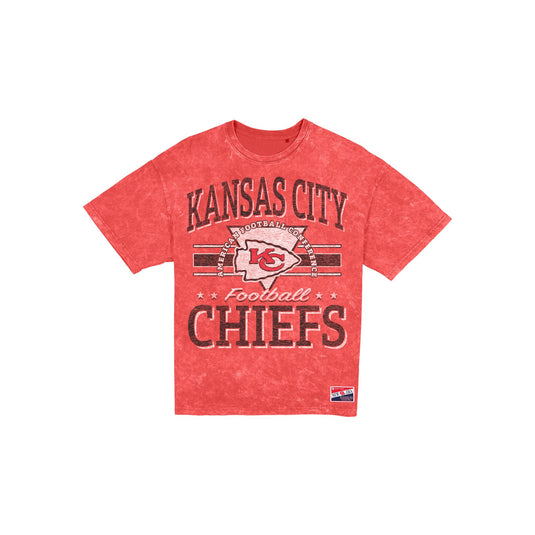 Kansas City Chiefs Throwback Vintage Wash Women's T-Shirt - New Era Cap