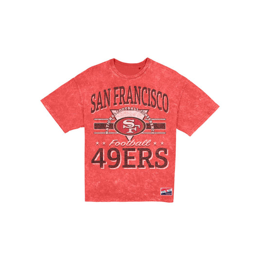 San Francisco 49ers Throwback Vintage Wash Women's T-Shirt - New Era Cap