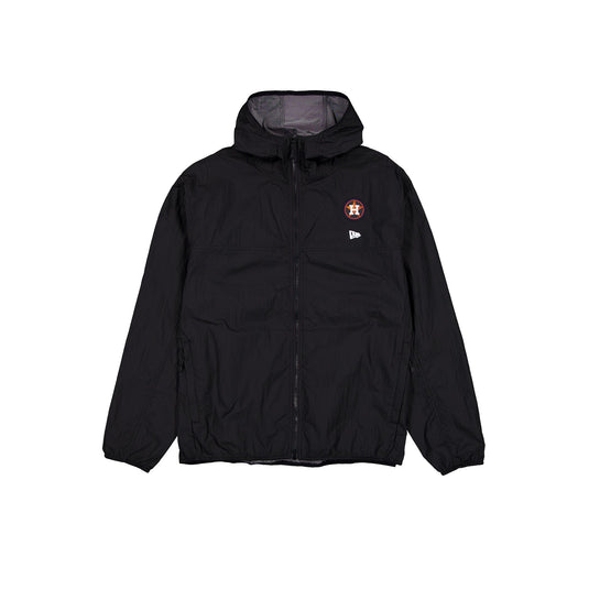 Houston Astros Logo Essentials Black Full-Zip Windbreaker - New Era Cap
