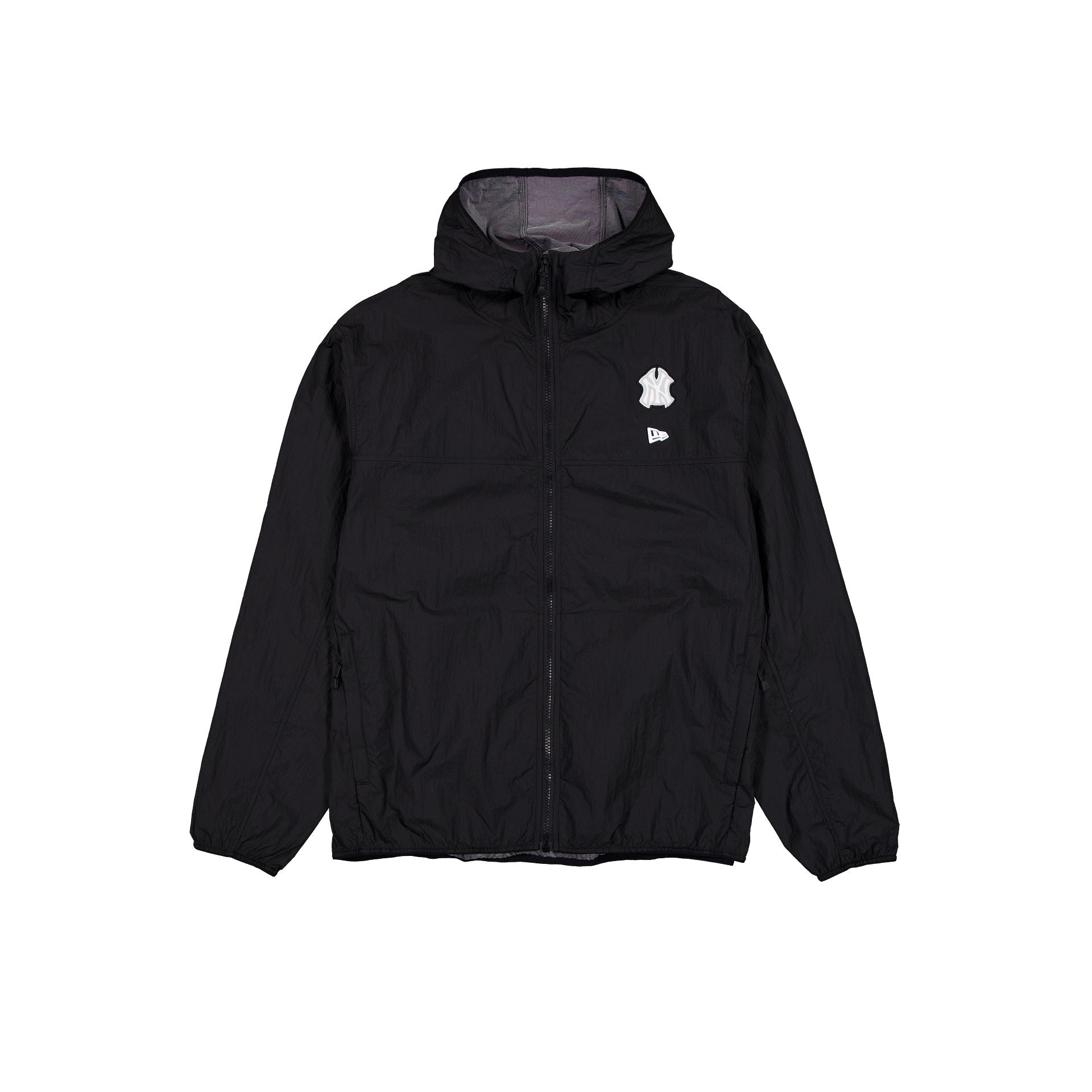 New York Yankees Logo Essentials Black Full-Zip Windbreaker
