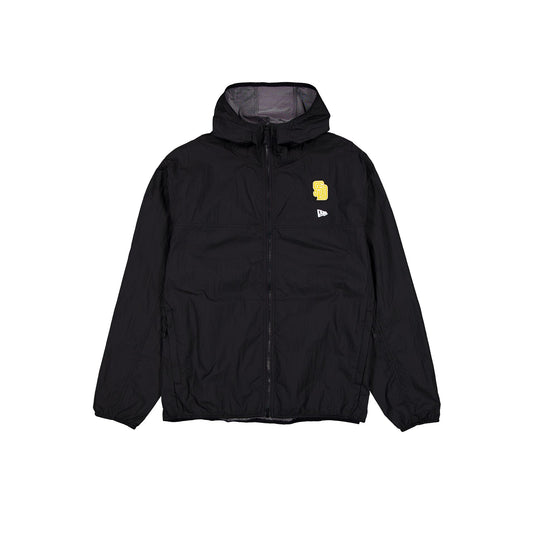 San Diego Padres Logo Essentials Black Full-Zip Windbreaker - New Era Cap