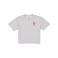 Boston Red Sox Glam Game Women's Cropped Heather Gray T-Shirt