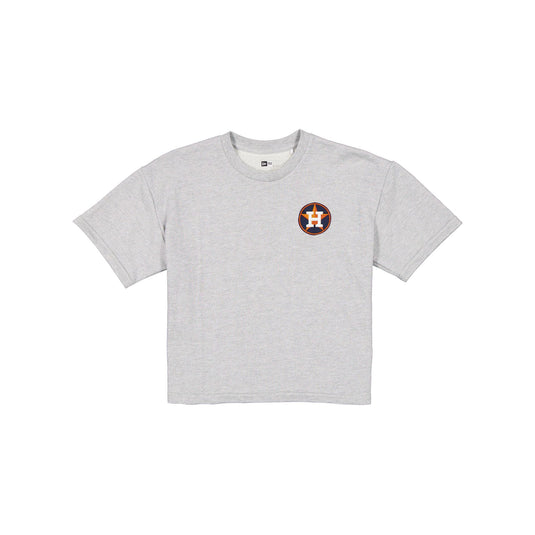 Houston Astros Glam Game Women's Cropped Heather Gray T-Shirt - New Era Cap
