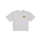 Los Angeles Lakers Glam Game Women's Cropped Heather Gray T-Shirt
