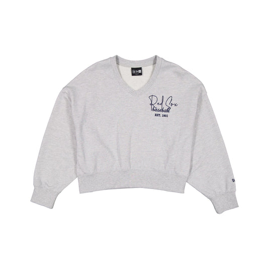 Boston Red Sox Glam Game Women's Oversized Glittery Crewneck - New Era Cap