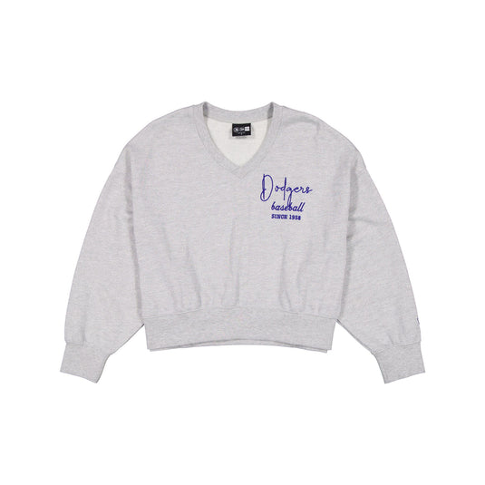 Los Angeles Dodgers Glam Game Women's Oversized Glittery Crewneck - New Era Cap