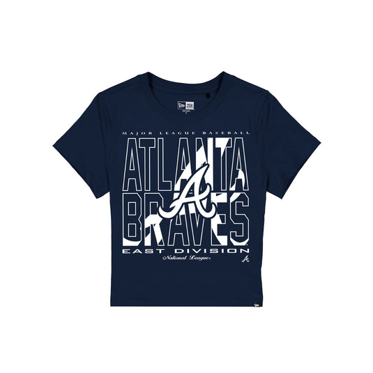 Atlanta Braves Leisure Women's Shrunken Cropped T-Shirt - New Era Cap