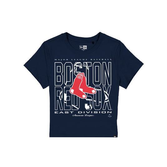 Boston Red Sox Leisure Women's Shrunken Cropped T-Shirt - New Era Cap