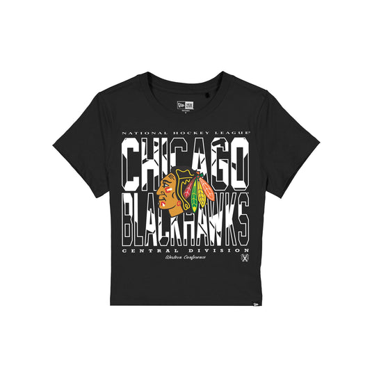 Chicago Blackhawks Leisure Women's Shrunken Cropped T-Shirt - New Era Cap