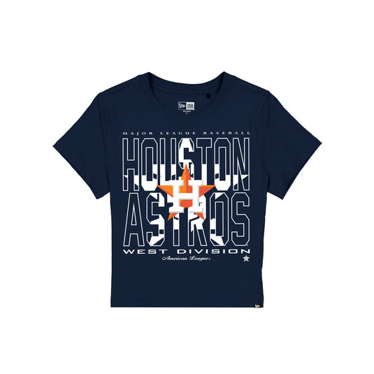 Houston Astros Leisure Women's Shrunken Cropped T-Shirt - New Era Cap