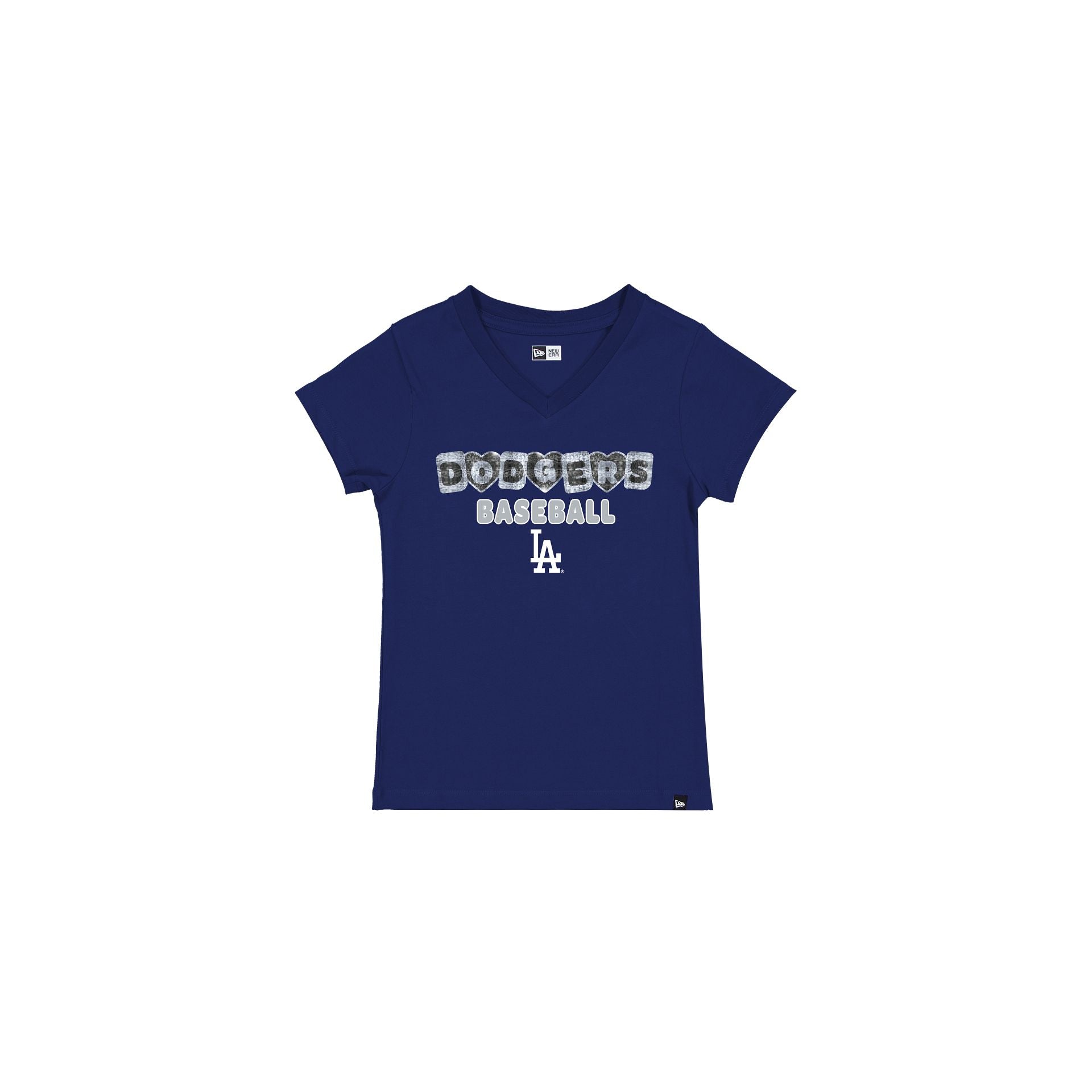 Los Angeles Dodgers Sequin Hearts Girls T-Shirt