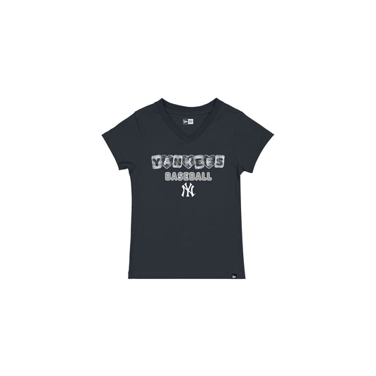 New York Yankees Sequin Hearts Girls T-Shirt - New Era Cap