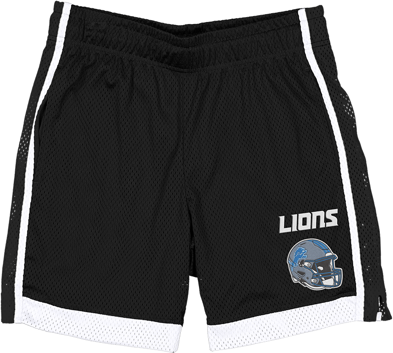 Detroit Lions Black Summer Shorts