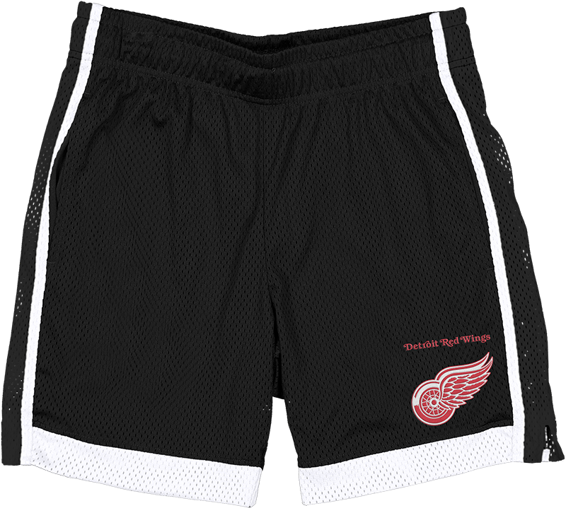 Detroit Red Wings Black Summer Shorts
