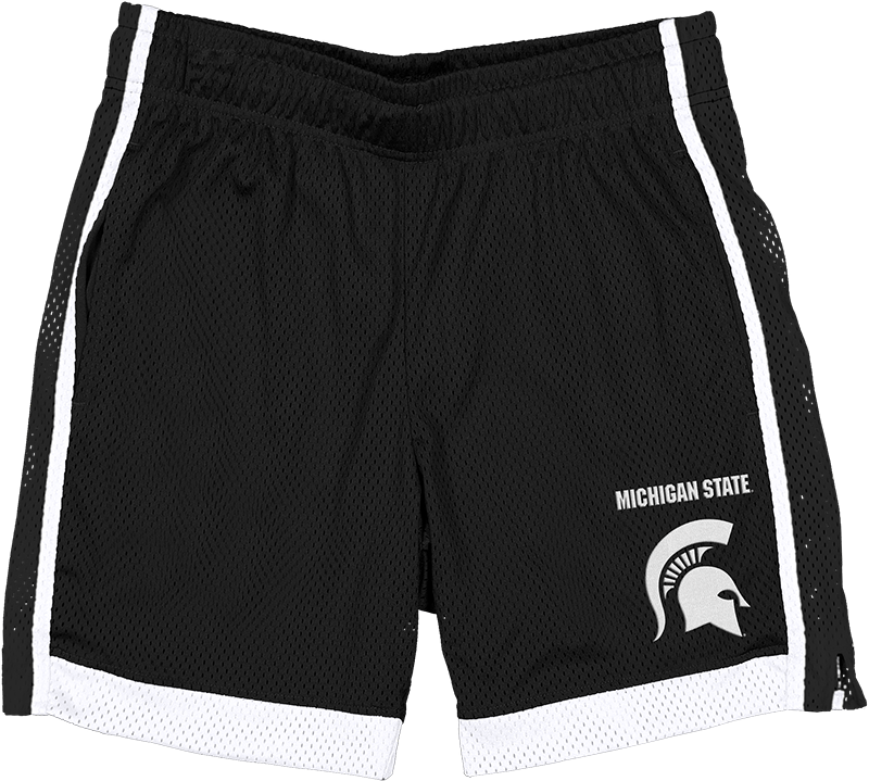 Michigan State Spartans Black Summer Shorts