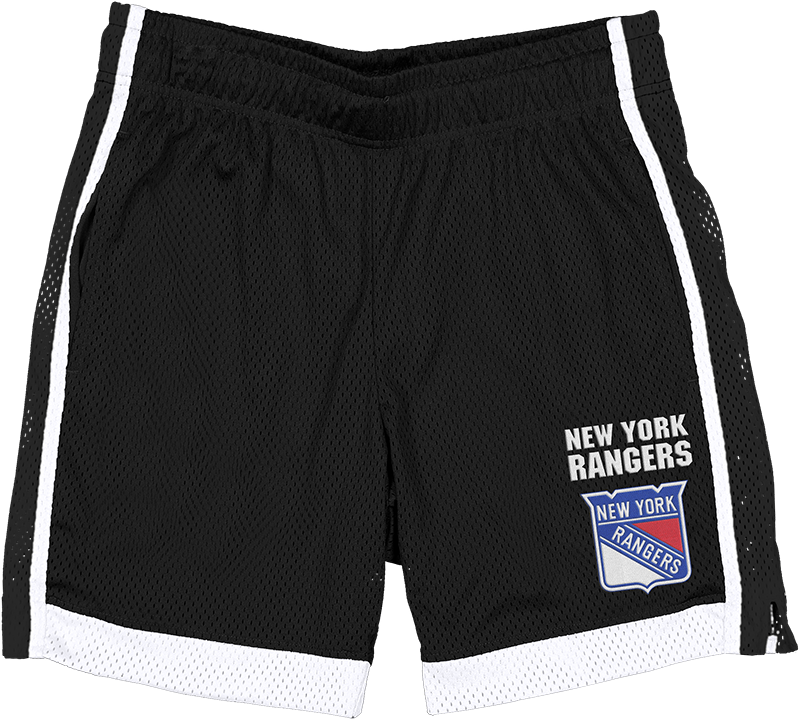 New York Rangers Black Summer Shorts