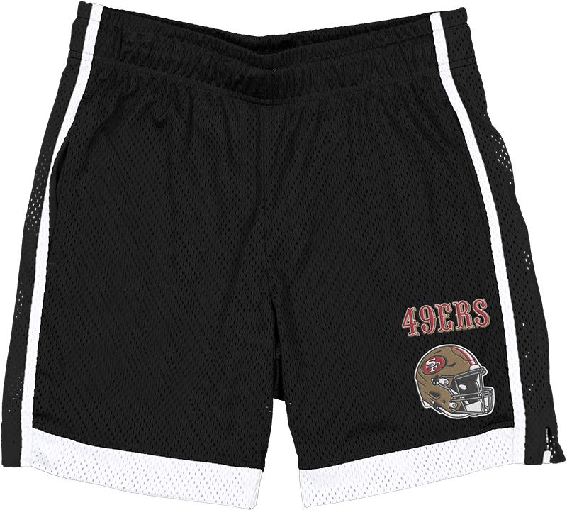 San Francisco 49ers Black Summer Shorts
