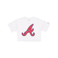 Atlanta Braves Summer Women's White Cropped Jersey T-Shirt