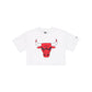 Chicago Bulls Summer Women's White Cropped Jersey T-Shirt